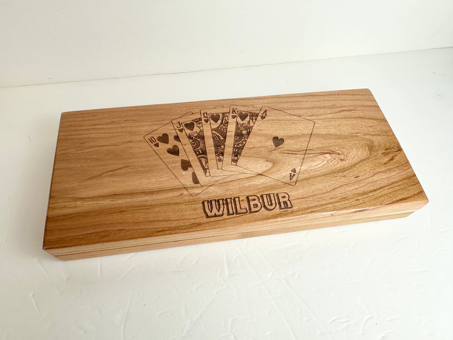 Custom Quad Deck Wood Playing Card Box