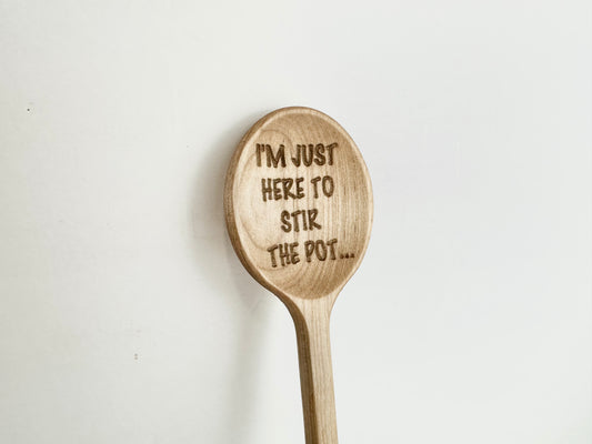 Engraved Circle Wood Spoon