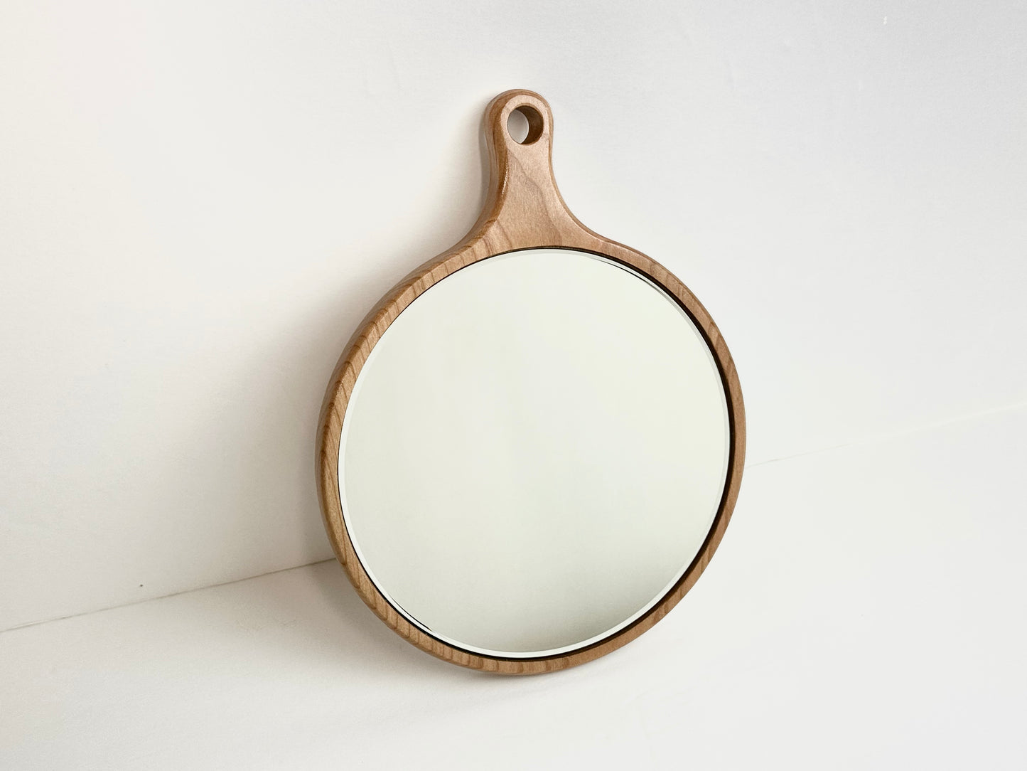 Wood 6" Hanging Mirror