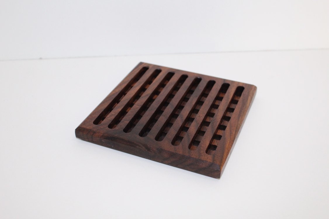 4.5" Square Wood Trivet/Hot Plate