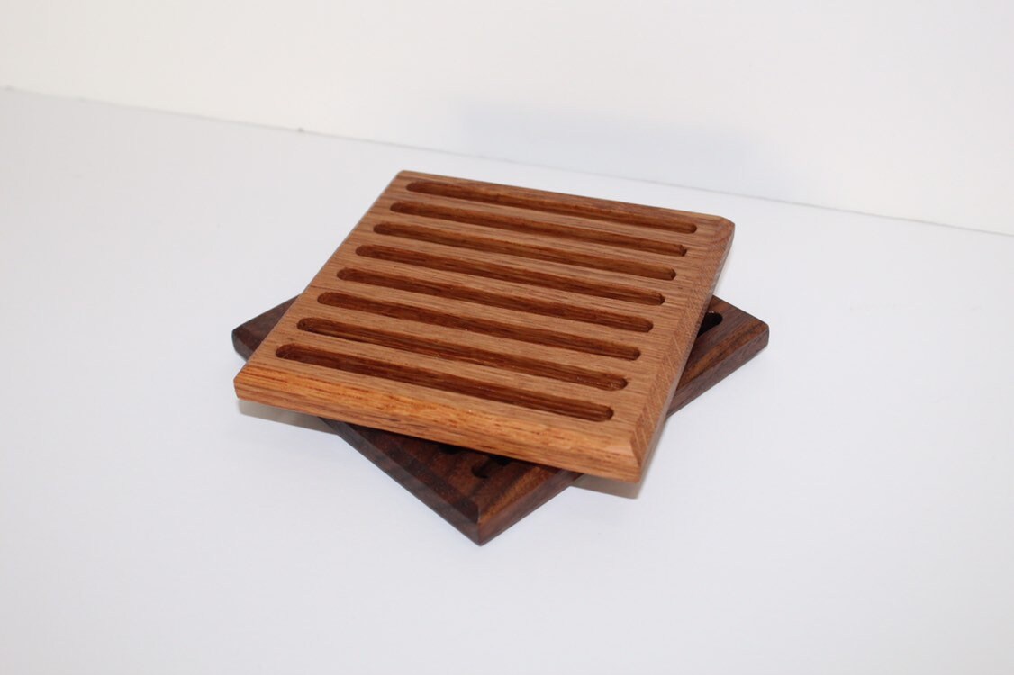 4.5" Square Wood Trivet/Hot Plate