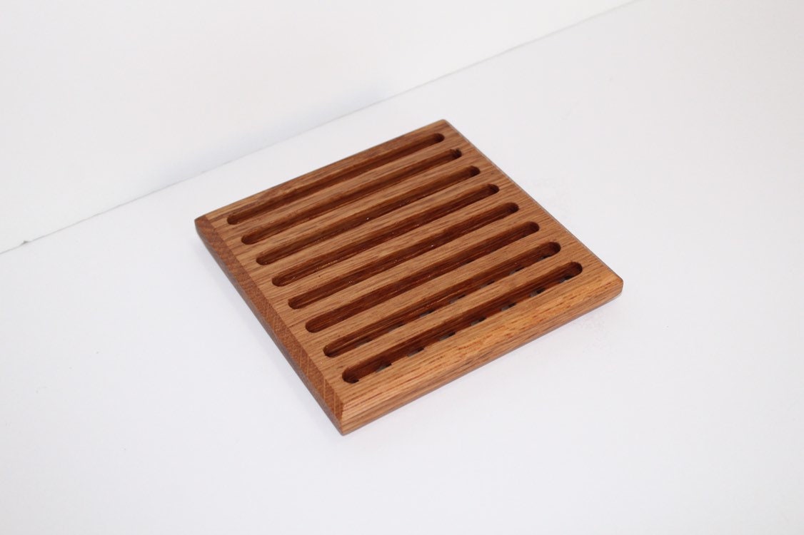 4.5" Square Wood Trivet/Hot Plate