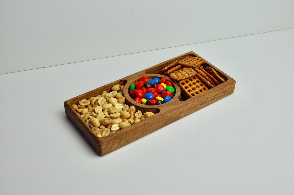 Rectangle Wood Snack Tray