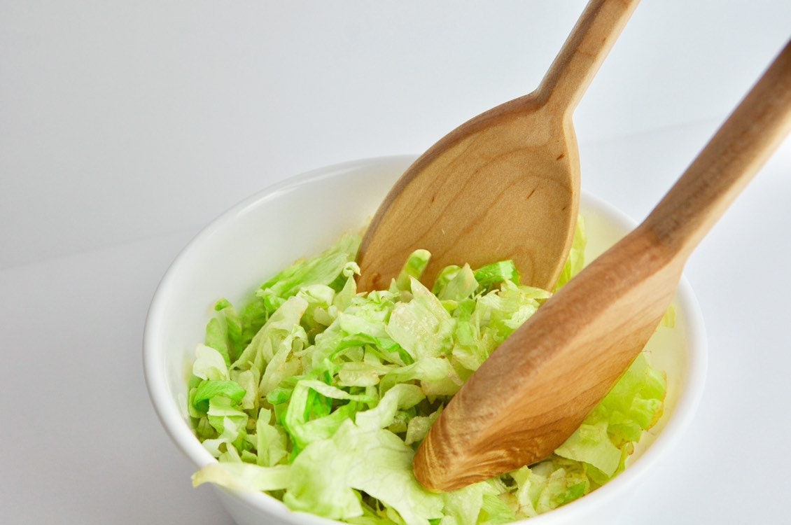 Wood Salad Serving Tongs