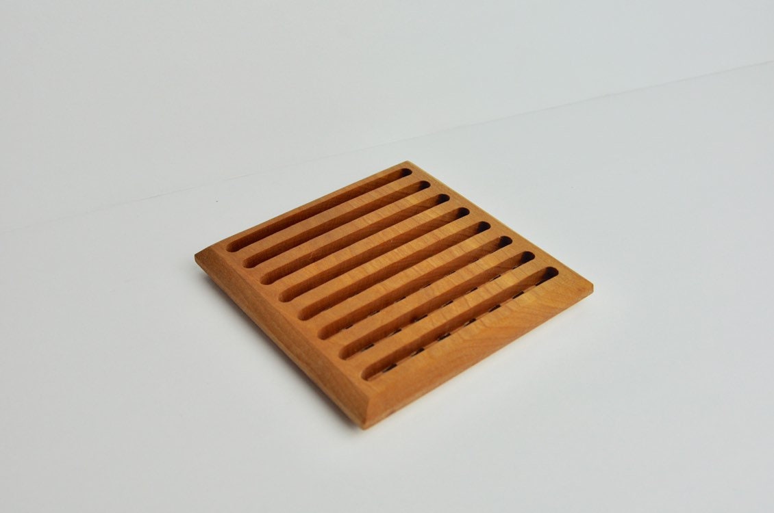 4.5" Square Wood Trivet/Hot Plate