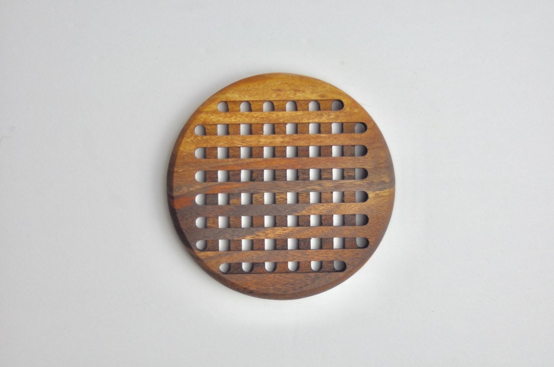 5" Circle Wood Trivet/Hot Plate