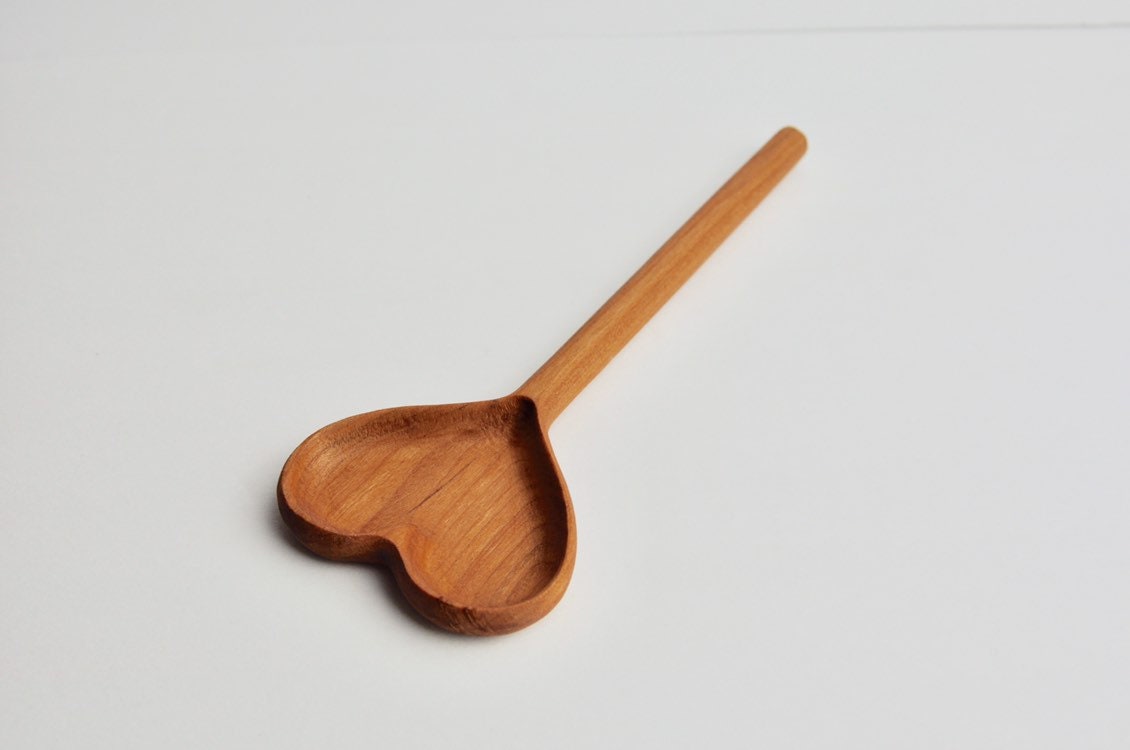 Heart Shaped Wood Spoon