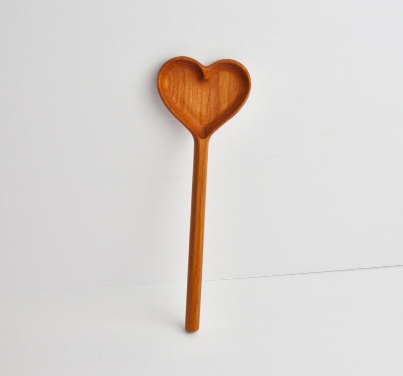 Heart Shaped Wood Spoon