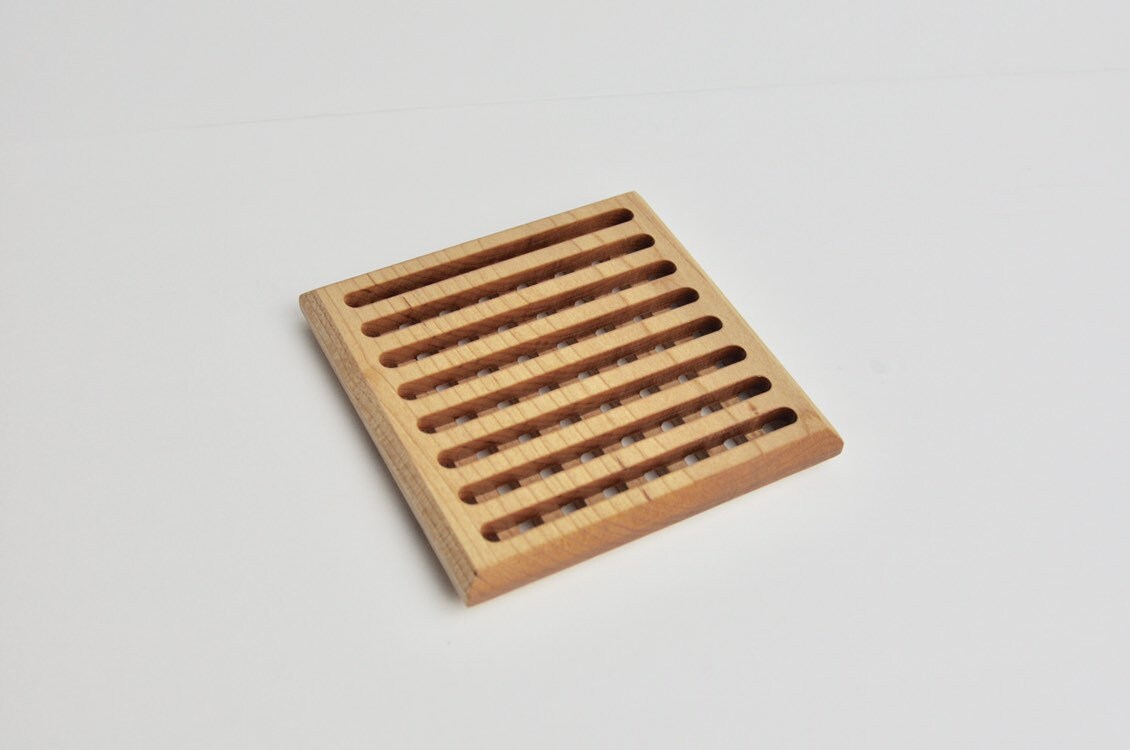 4.5" Square Wood Trivet/Hot Plate