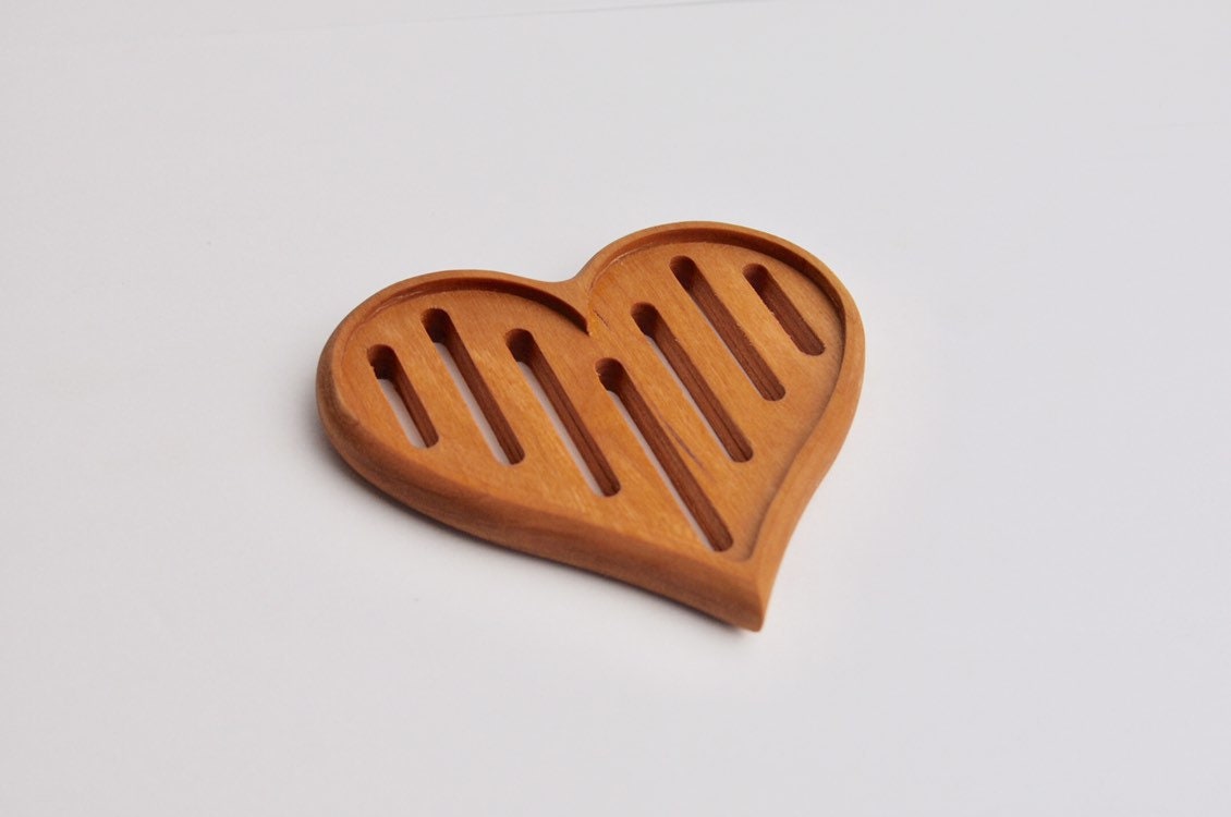 Heart Shaped Wood Trivet/Hot Plate