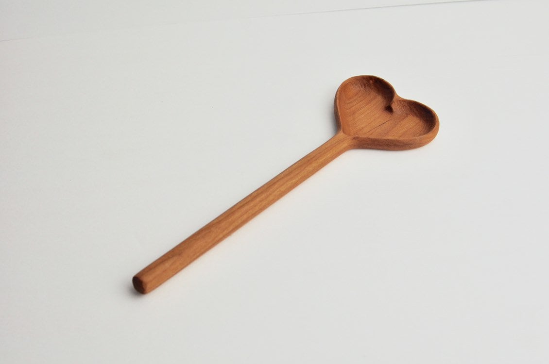 Heart Shaped Wood Spoon