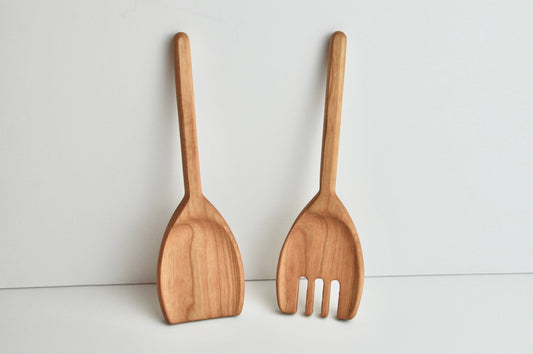 Wood Salad Serving Tongs