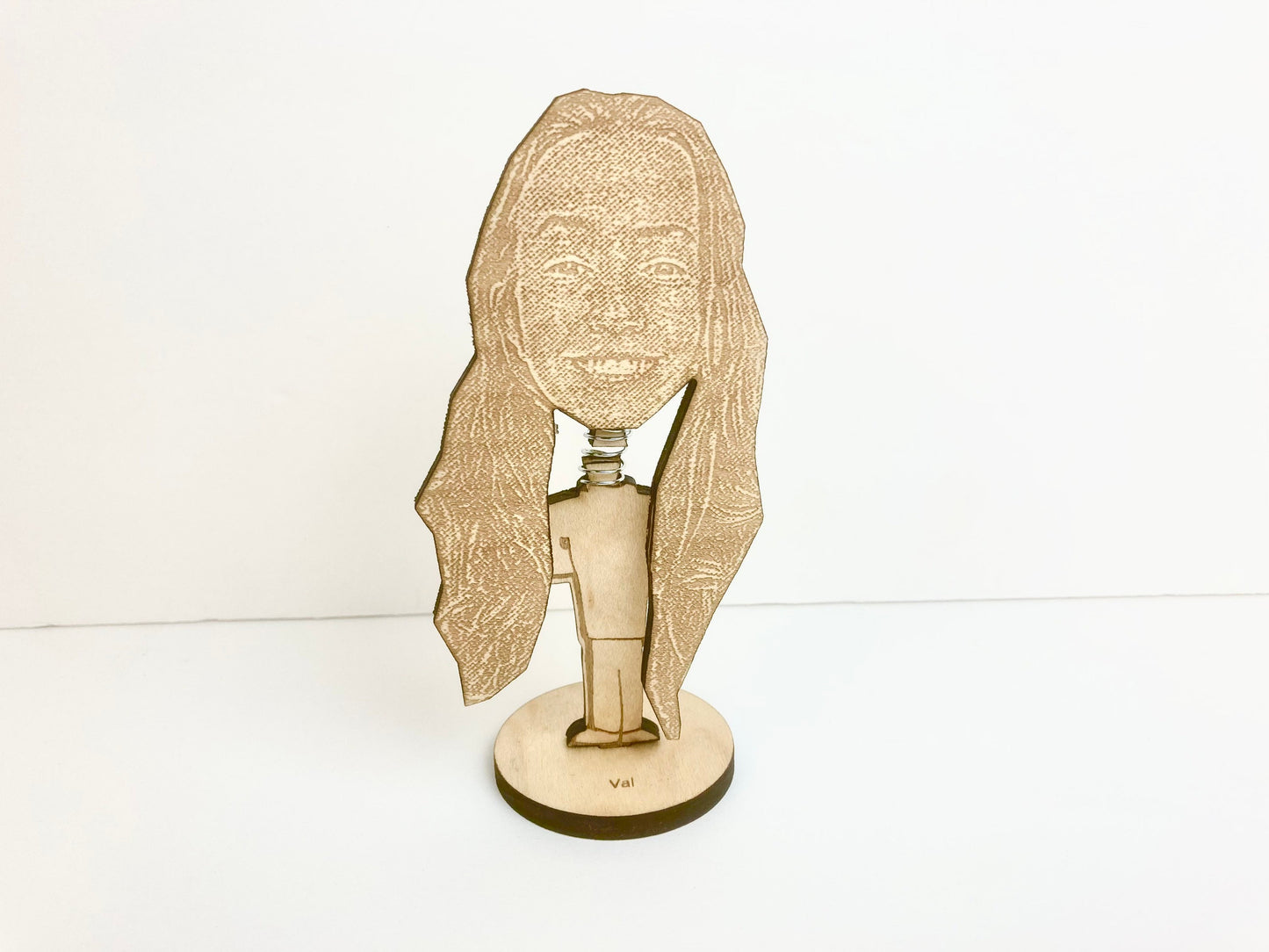 Custom Wood Bobble Head