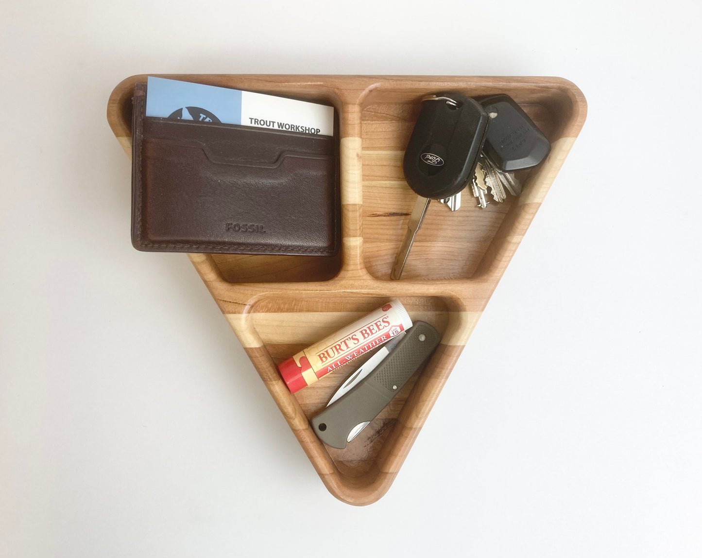 Triangle Wood Valet/Catchall Tray