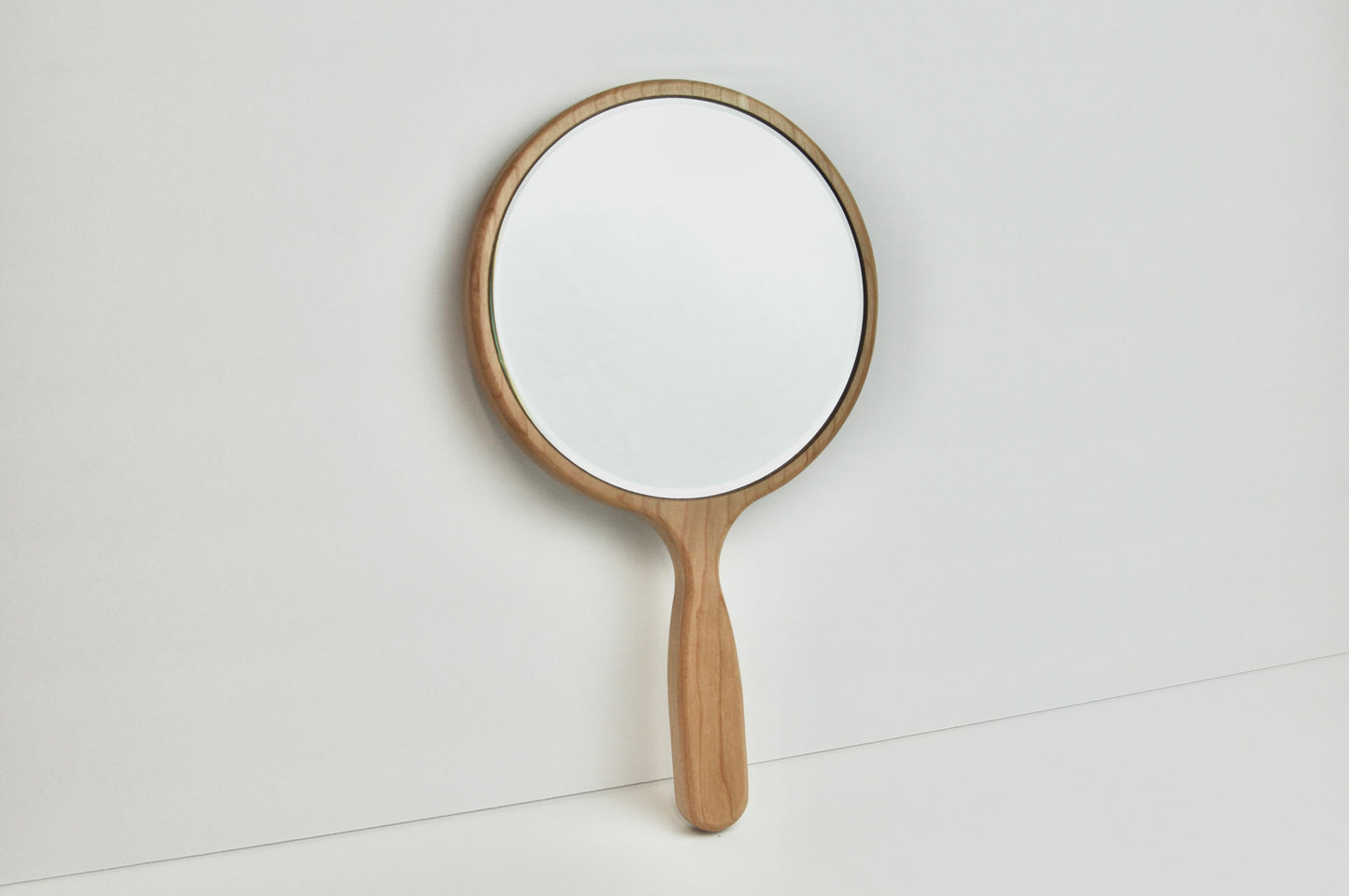 Dandelion Engraved Wood Hand Mirror