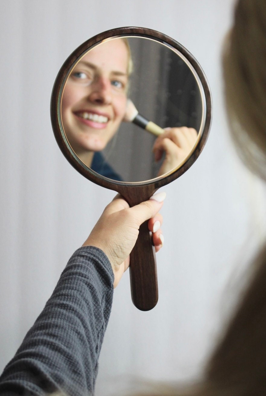 Wood Hand Mirror