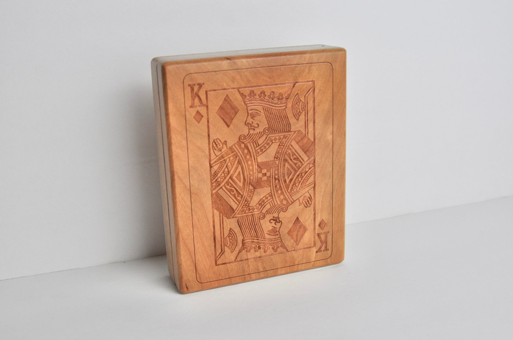 Personalised Wooden Playing Card Box