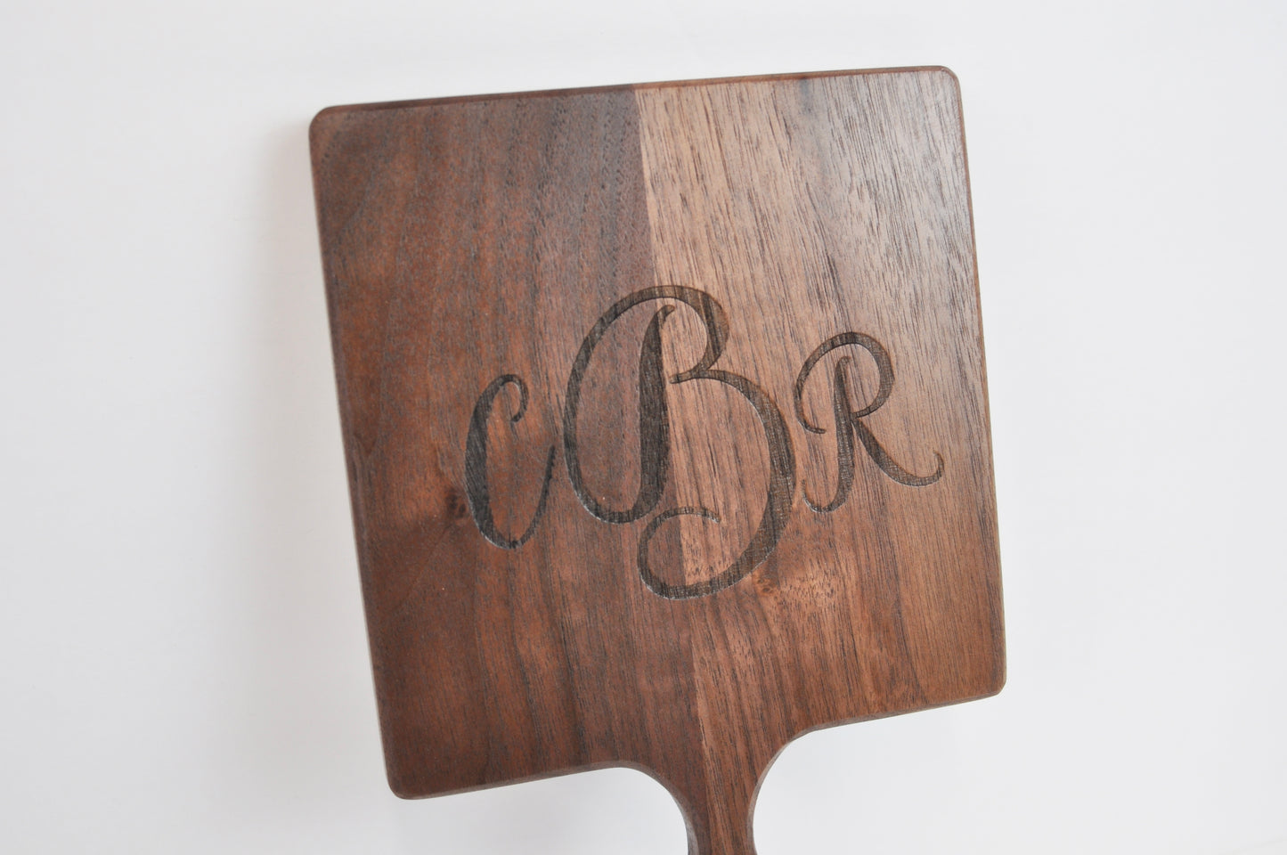 Custom Engraved Square Wood Hand Mirror