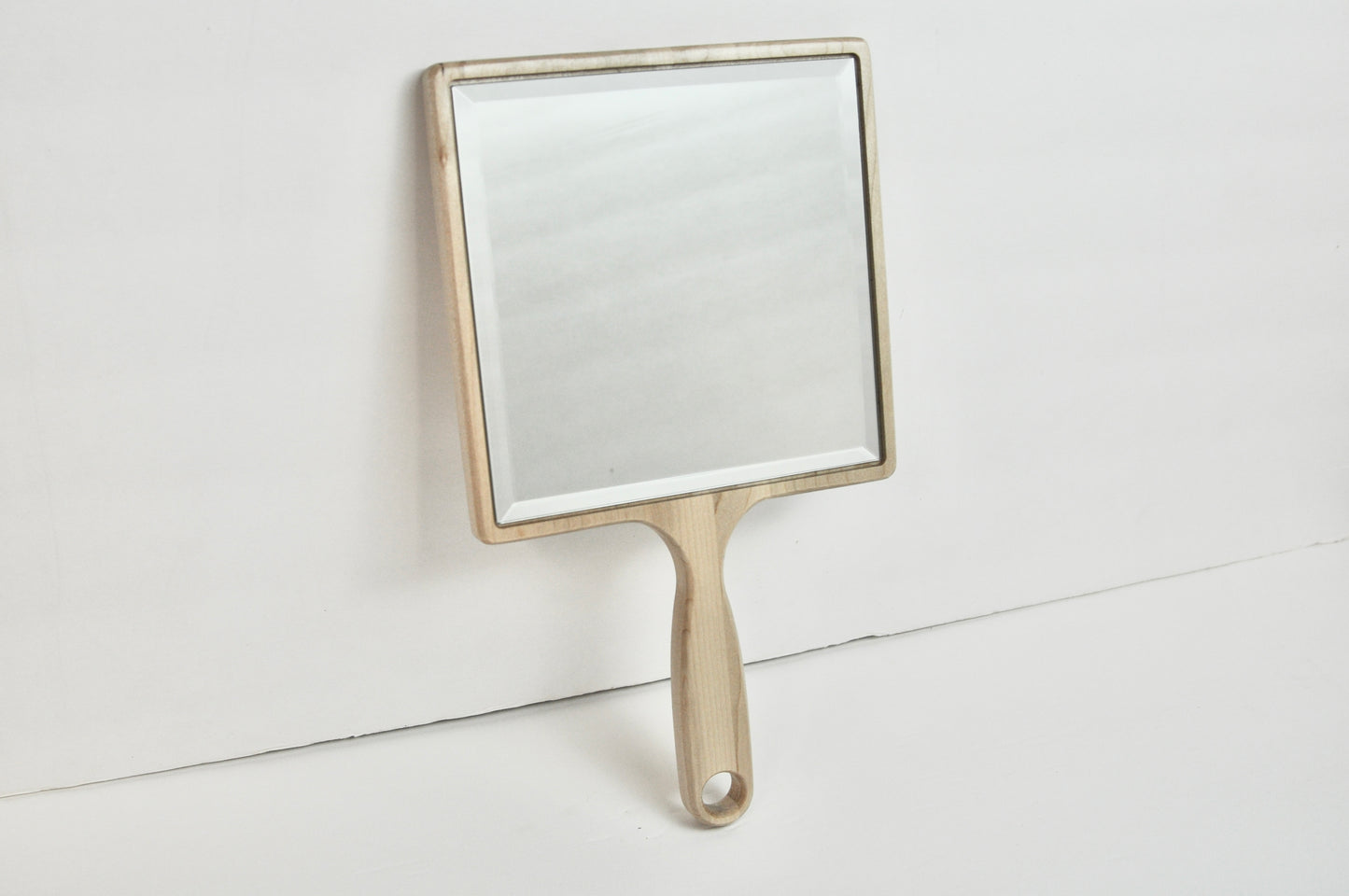 Custom Engraved Square Wood Hand Mirror