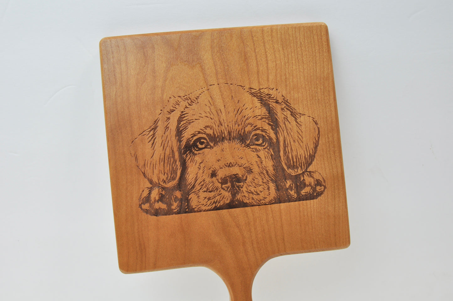 Custom Engraved Square Wood Hand Mirror