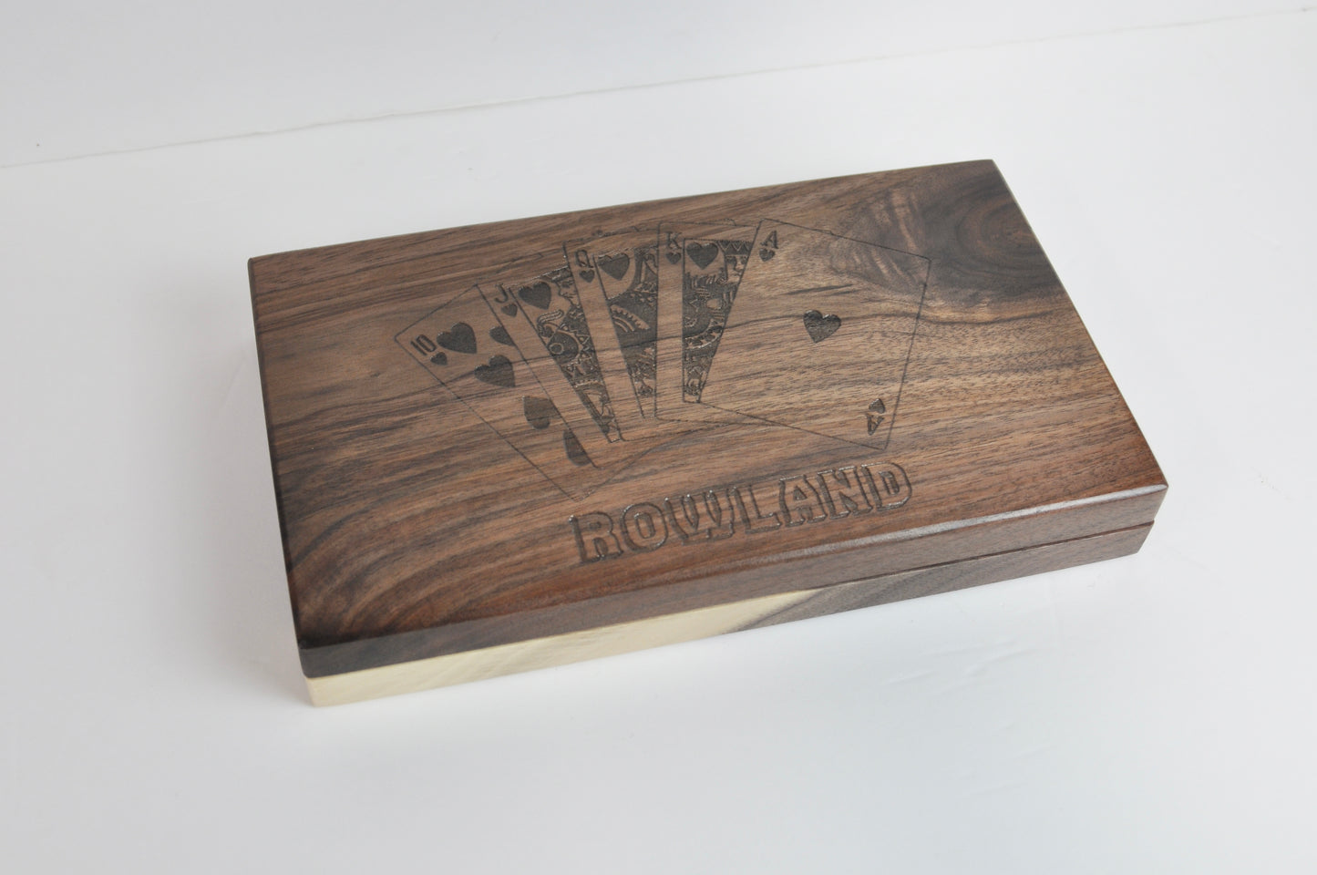 Custom Triple Deck Wood Playing Card Box